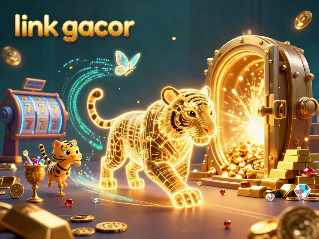 Experience thrilling wins with captivating 'link gacor' slots featuring golden treasures and dazzling energy!