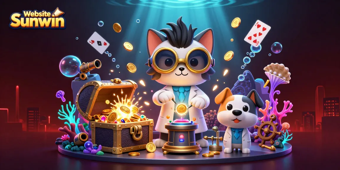 Win big at Website Sunwin with captivating 3D casino-themed illustration, featuring thrilling game elements.